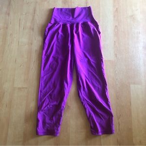 Lululemon Womens 4 Purple Tranquil Crop Casual Pants Yoga Gym Workout